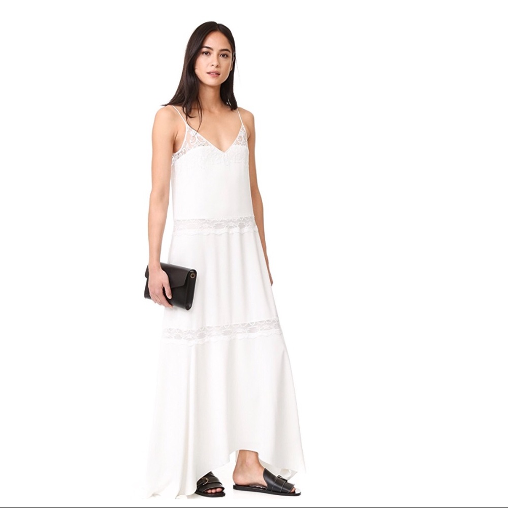 THEORY LACE INSET MAXI SLIP DRESS - Picture 5 of 5